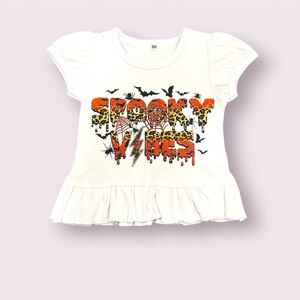 Spooky Vibes Kids White T-Shirt